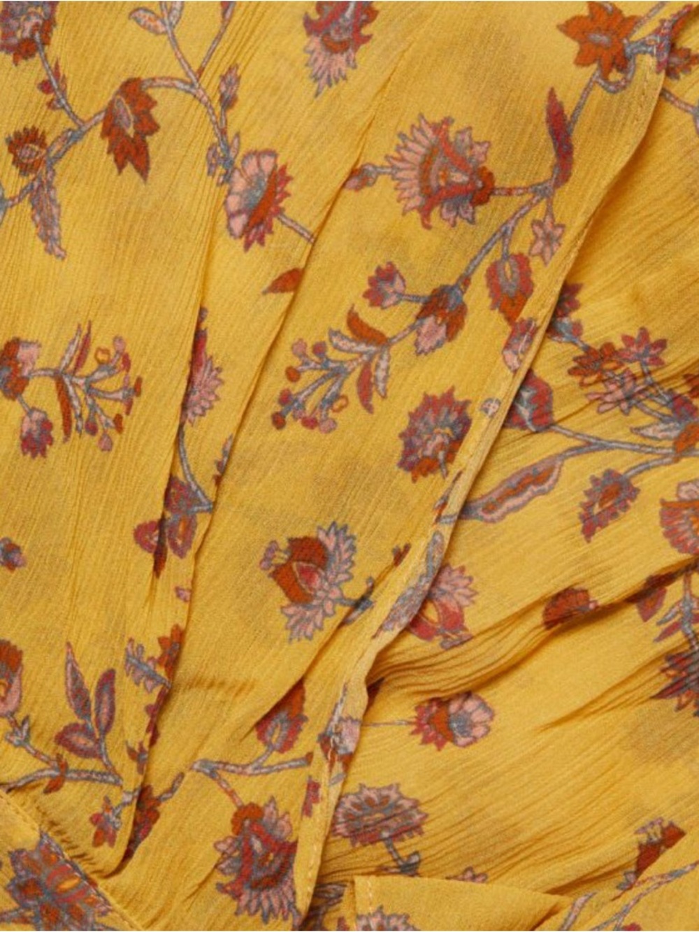 NWOT Paige Trista Silk Blouse in Tumeric Floral size S - Picture 4 of 12